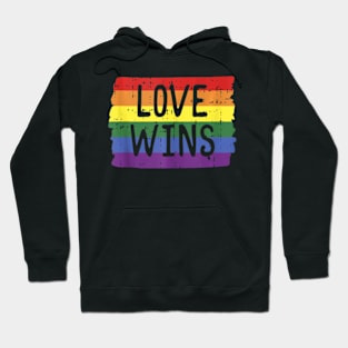 Love Wins Rainbow Flag Gay Lgbt Pride Support Hoodie